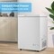 Compact Freestanding Chest Freezer with Removable Storage Basket